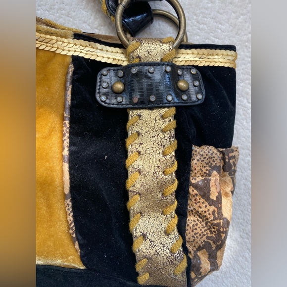 Very unique handbag. Multi color with sequins and crystals. - Picture 3 of 7